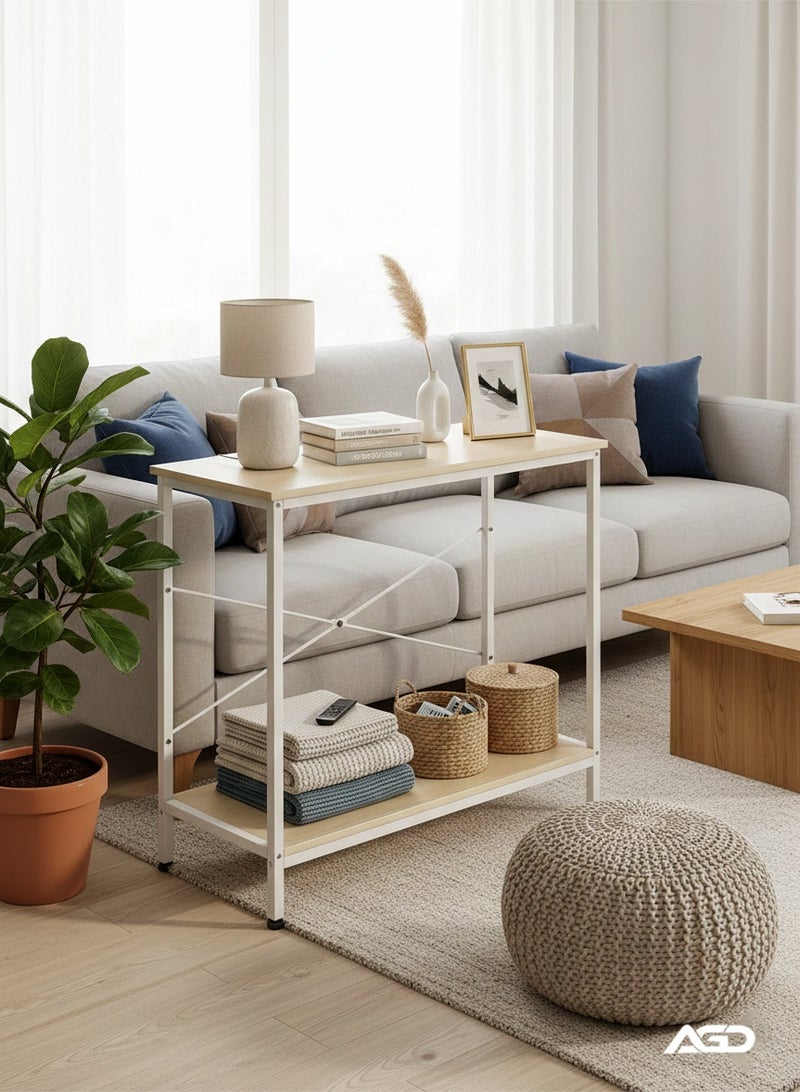 إيه جي دي طاولة كونسول ذات مستويين، قابلة للتعديل لغرفة المعيشة، المدخل، غرفة النوم 100*30*93سم - Image 2